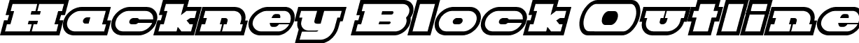 Hackney Block Outline font - Hackney Block Outline Italic.ttf