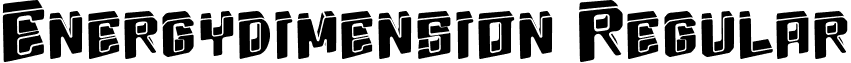 Energydimension Regular font - Energydimension.ttf