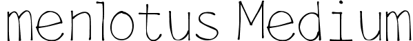 menlotus Medium font - menlotus.ttf