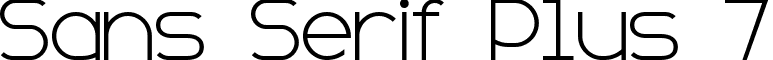 Sans Serif Plus 7 font - sans_serif_plus_7.ttf