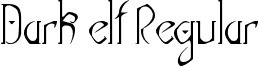 Dark elf Regular font - Dark elf.otf