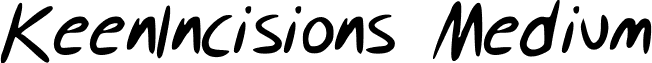 KeenIncisions Medium font - Keen_Incisions.ttf