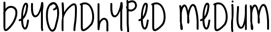 BeyondHyped Medium font - BeyondHyped.ttf