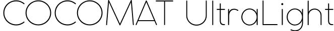 COCOMAT UltraLight font - Cocomat Ultralight-trial.ttf