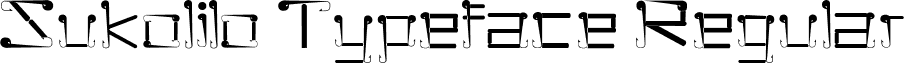 Sukolilo Typeface Regular font - Sukolilo.ttf
