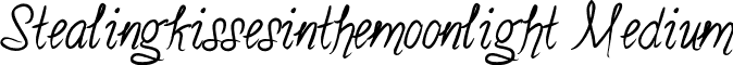 Stealingkissesinthemoonlight Medium font - Stealingkissesinthemoonlight.ttf