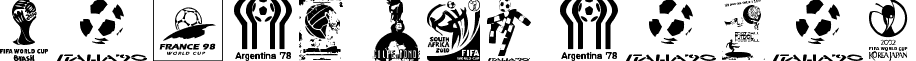 World Cup logos font - World Cup logos.ttf