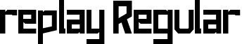 replay Regular font - replay.ttf