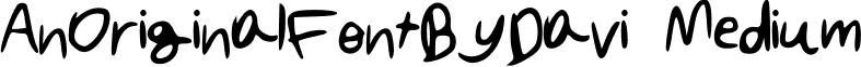 AnOriginalFontByDavi Medium font - An_Original_Font_By_Davi.ttf