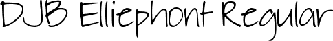 DJB Elliephont Regular font - DJB Elliephont.ttf