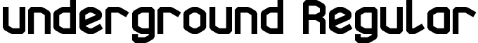 underground Regular font - underground.ttf