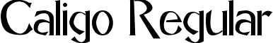 Caligo Regular font - font_Caligo1.0.ttf
