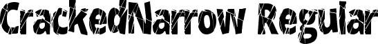 CrackedNarrow Regular font - Cracked-Narrow.ttf