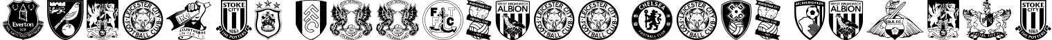 English Football Club Badges font - EnglishFootballClubBadges.ttf
