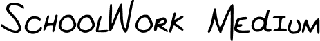 SchoolWork Medium font - School_Work.ttf
