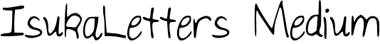 IsukaLetters Medium font - IsukaLetters.ttf