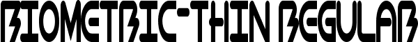 BioMetric-Thin Regular font - BioMetric-Thin.ttf