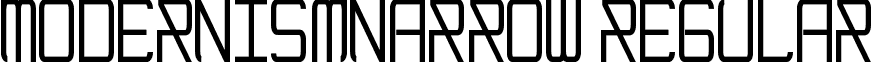 ModernismNarrow Regular font - Modernism-Narrow.ttf