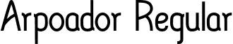 Arpoador Regular font - Arpoador.otf