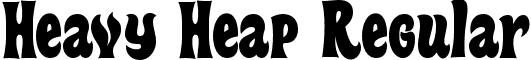 Heavy Heap Regular font - heavy heap.ttf