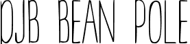 DJB BEAN POLE font - DJB BEANPOLE.ttf