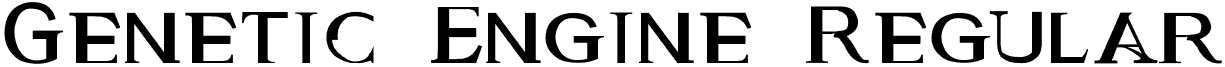 Genetic Engine Regular font - genetic engine.TTF