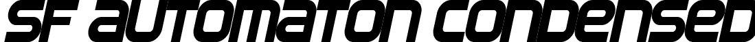 SF Automaton Condensed font - SF Automaton Condensed Oblique.ttf