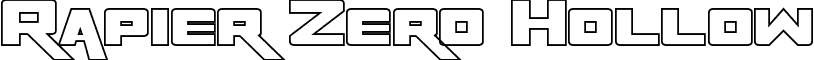 Rapier Zero Hollow font - Rapier Zero Hollow.otf