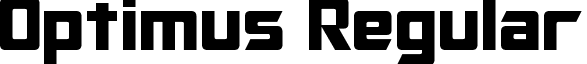 Optimus Regular font - Optimus.ttf