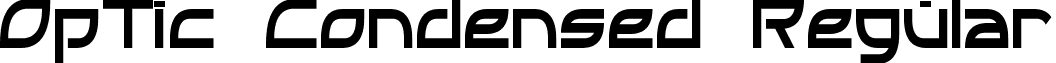 OpTic Condensed Regular font - OpTic Condensed.ttf