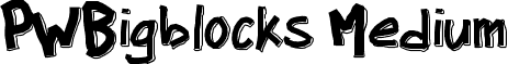 PWBigblocks Medium font - PWBigblocks.ttf