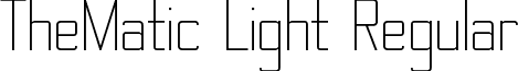 TheMatic Light Regular font - TheMatic Light Demo.otf