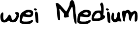 wei Medium font - wei.ttf