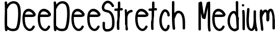 DeeDeeStretch Medium font - DeeDeeStretch.ttf