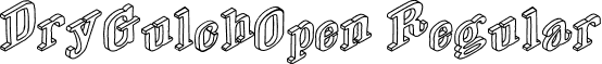 DryGulchOpen Regular font - DryGulchOpen.ttf