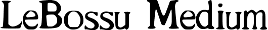 LeBossu Medium font - Le_Bossu.ttf