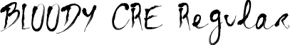 BLOODY CRE Regular font - BLOODY_CRE.ttf