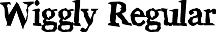 Wiggly Regular font - WIGGLY-n.TTF