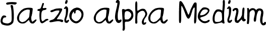 Jatzio alpha Medium font - Jatzio alpha.ttf