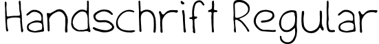 Handschrift Regular font - Handschrift.ttf