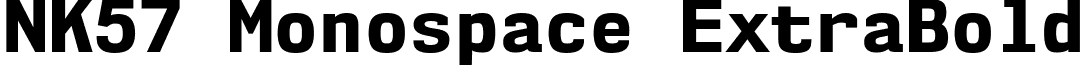 NK57 Monospace ExtraBold font - nk57-monospace-no-eb.ttf