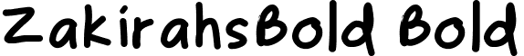 ZakirahsBold Bold font - ZakirahsBold.ttf