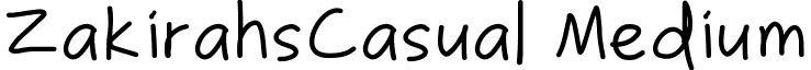 ZakirahsCasual Medium font - ZakirahsCasual.ttf