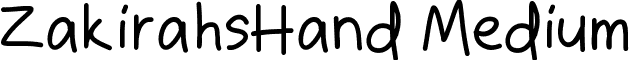 ZakirahsHand Medium font - ZakirahsHand.ttf