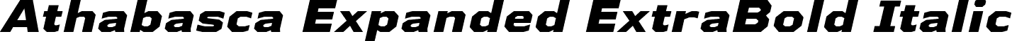 Athabasca Expanded ExtraBold Italic font - athabasca-ex-eb-it.ttf
