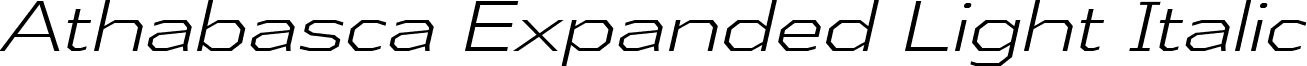 Athabasca Expanded Light Italic font - athabasca-ex-lt-it.ttf