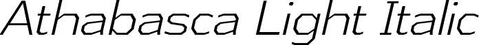 Athabasca Light Italic font - athabasca-lt-it.ttf