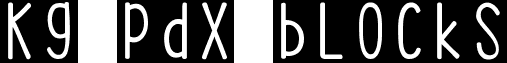 KG PDX Blocks font - KGPDXBlocks.ttf