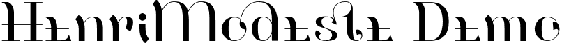 HenriModeste Demo font - HenriModeste-Demo.otf