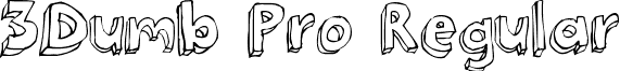 3Dumb Pro Regular font - 3Dumb Pro 03.ttf